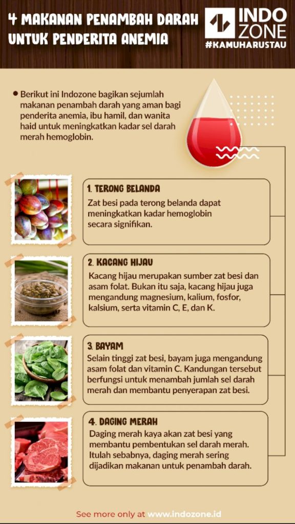 makanan penambah darah yang aman untuk lambung